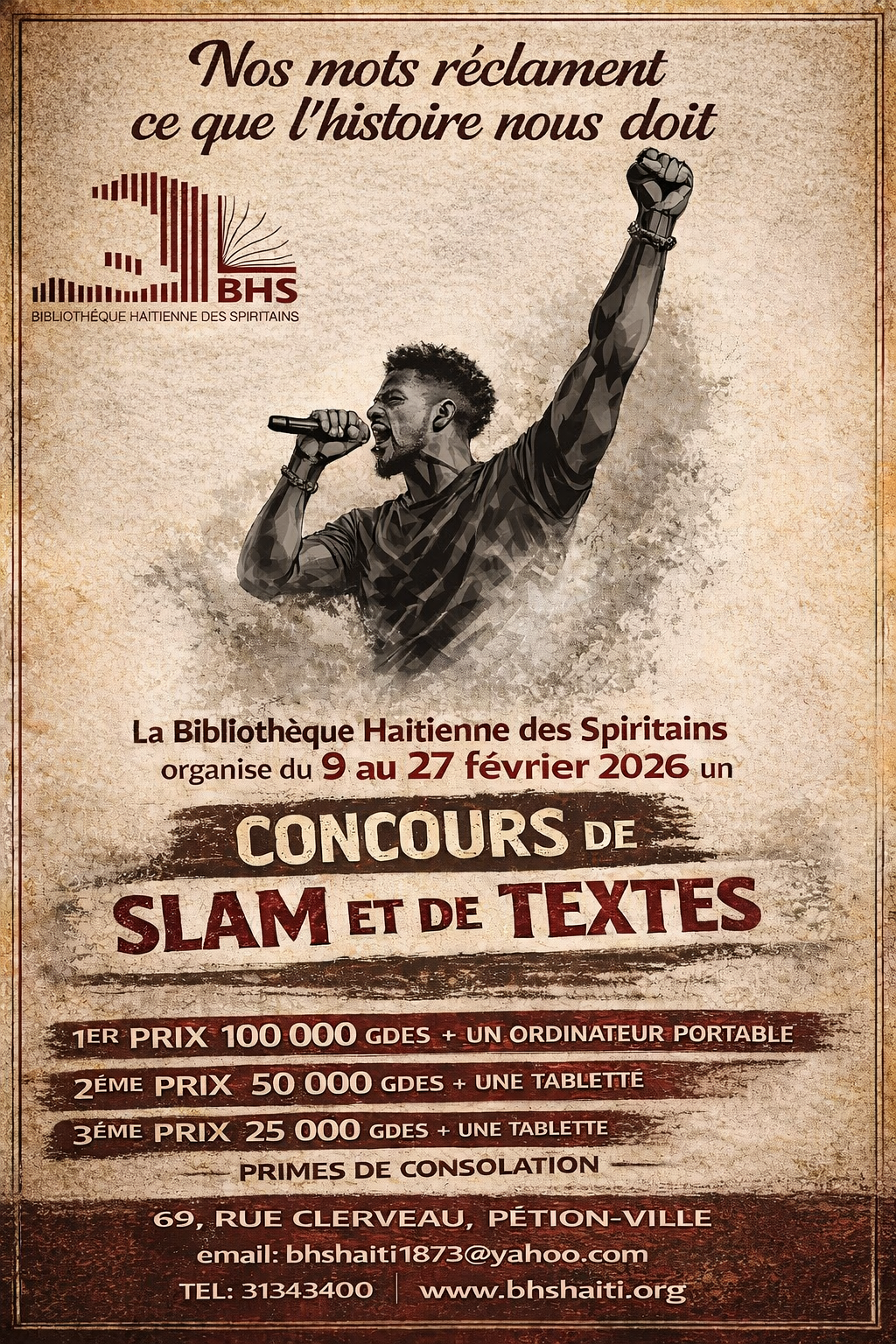 Présentation Concours de Slam et de Textes